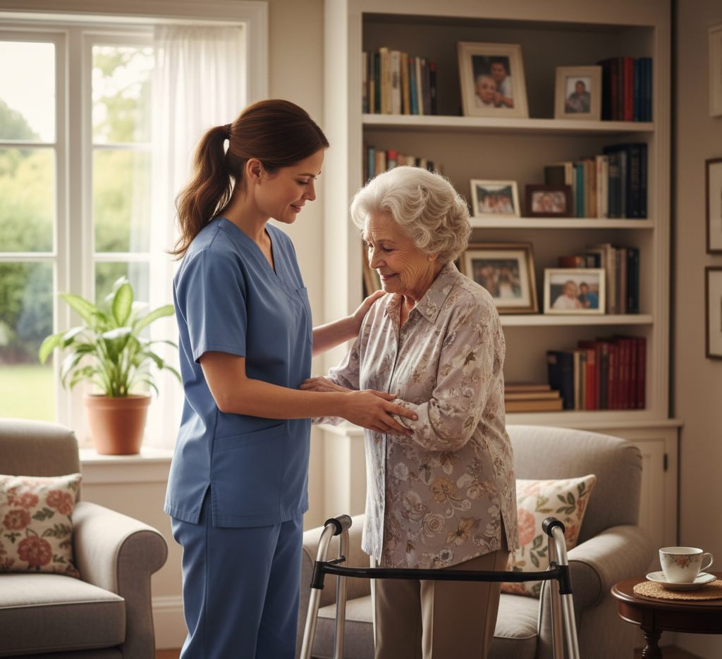 Home care support with daily living assistance at home